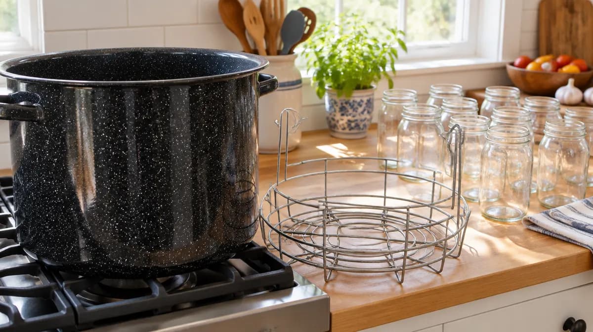 Granite Ware Canning Pot with Rack, 8-piece set